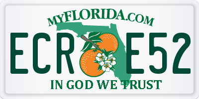 FL license plate ECRE52