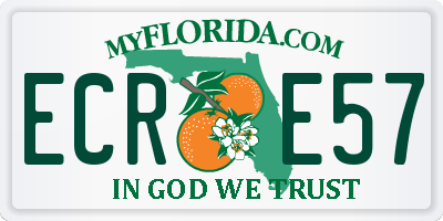 FL license plate ECRE57