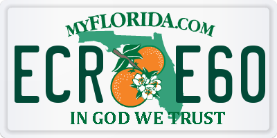 FL license plate ECRE60