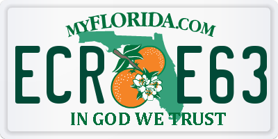 FL license plate ECRE63