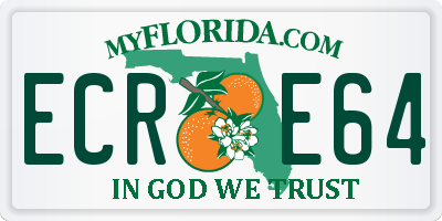 FL license plate ECRE64
