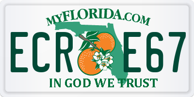 FL license plate ECRE67