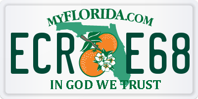 FL license plate ECRE68