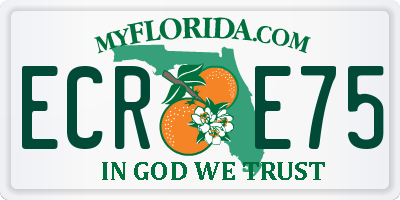 FL license plate ECRE75