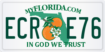 FL license plate ECRE76