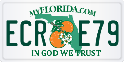 FL license plate ECRE79