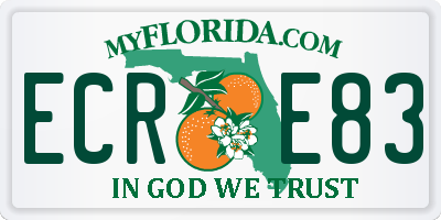 FL license plate ECRE83
