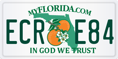 FL license plate ECRE84