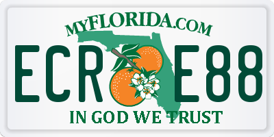 FL license plate ECRE88