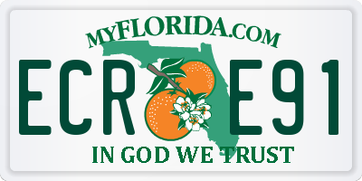 FL license plate ECRE91