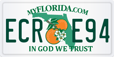 FL license plate ECRE94