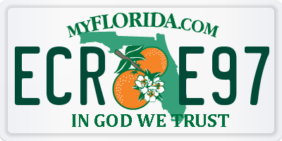 FL license plate ECRE97