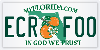 FL license plate ECRF00