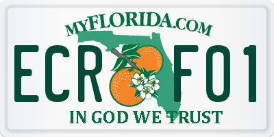 FL license plate ECRF01