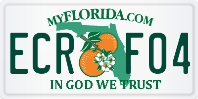 FL license plate ECRF04