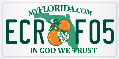 FL license plate ECRF05