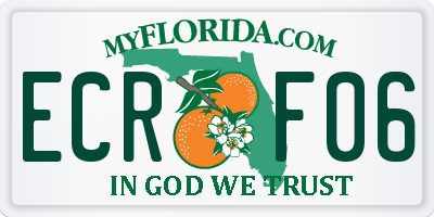 FL license plate ECRF06