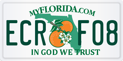 FL license plate ECRF08