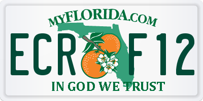 FL license plate ECRF12