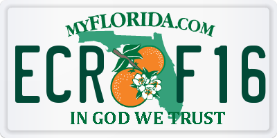 FL license plate ECRF16