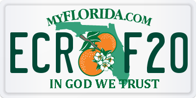 FL license plate ECRF20