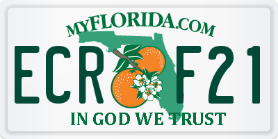 FL license plate ECRF21