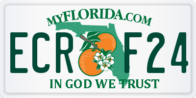 FL license plate ECRF24