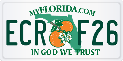 FL license plate ECRF26
