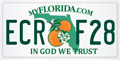 FL license plate ECRF28