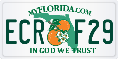 FL license plate ECRF29