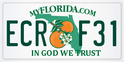FL license plate ECRF31