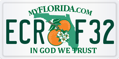 FL license plate ECRF32