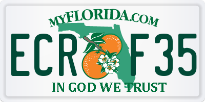 FL license plate ECRF35