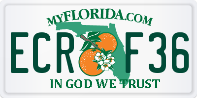 FL license plate ECRF36