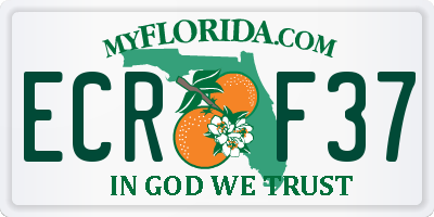 FL license plate ECRF37