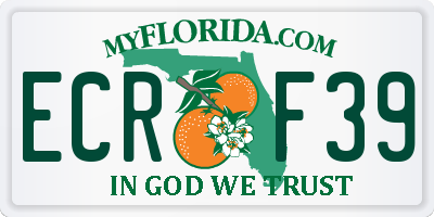 FL license plate ECRF39