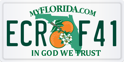 FL license plate ECRF41