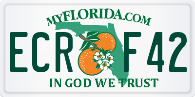 FL license plate ECRF42