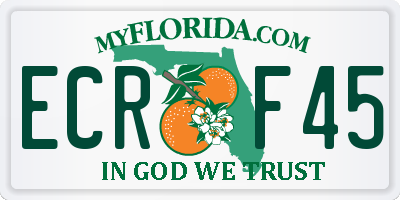 FL license plate ECRF45