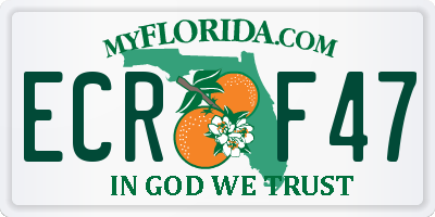 FL license plate ECRF47