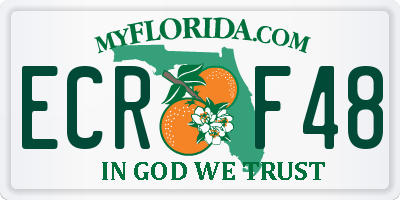 FL license plate ECRF48