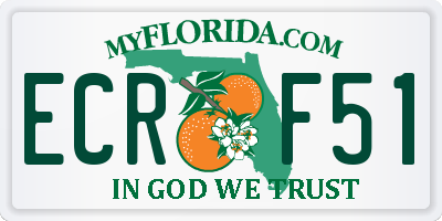 FL license plate ECRF51