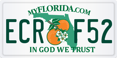 FL license plate ECRF52