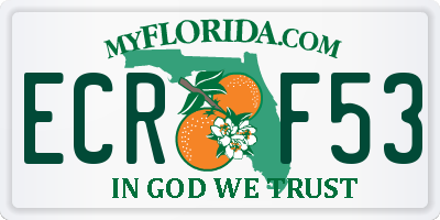 FL license plate ECRF53