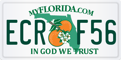 FL license plate ECRF56