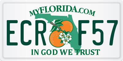 FL license plate ECRF57