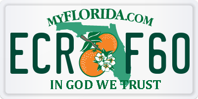 FL license plate ECRF60