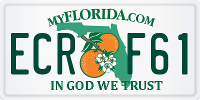 FL license plate ECRF61