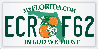 FL license plate ECRF62