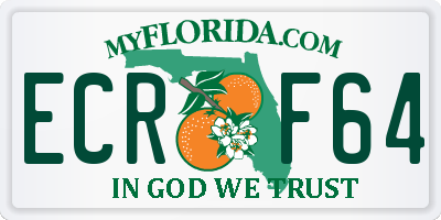 FL license plate ECRF64